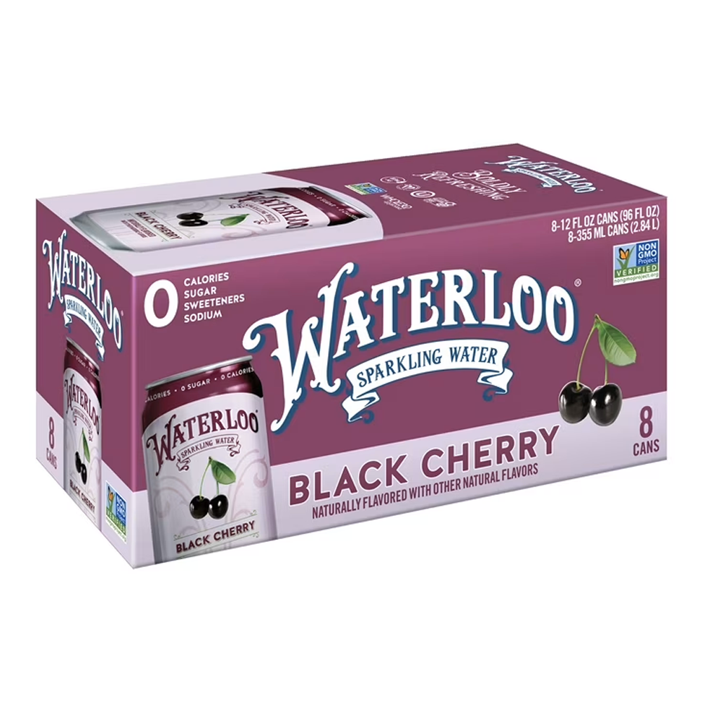 Water Sparkling Black Cherry 8 pk – Can – 12oz (355ml)